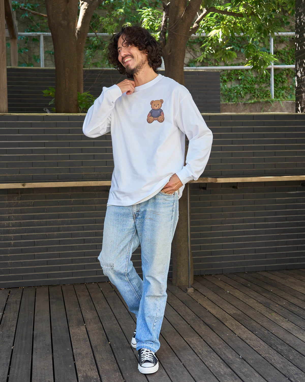 【Bennington(ﾍﾞﾆﾝﾄﾝ）】 プリント ロングスリーブTシャツ