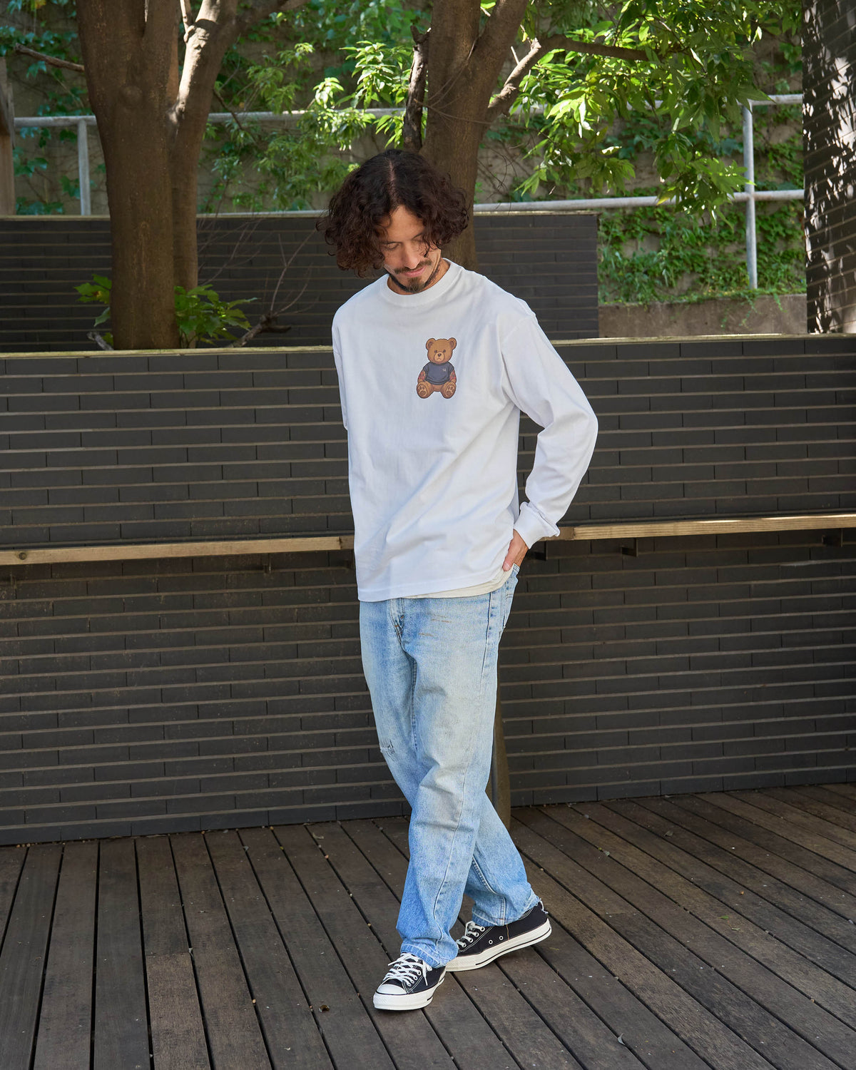 【Bennington(ﾍﾞﾆﾝﾄﾝ）】 プリント ロングスリーブTシャツ