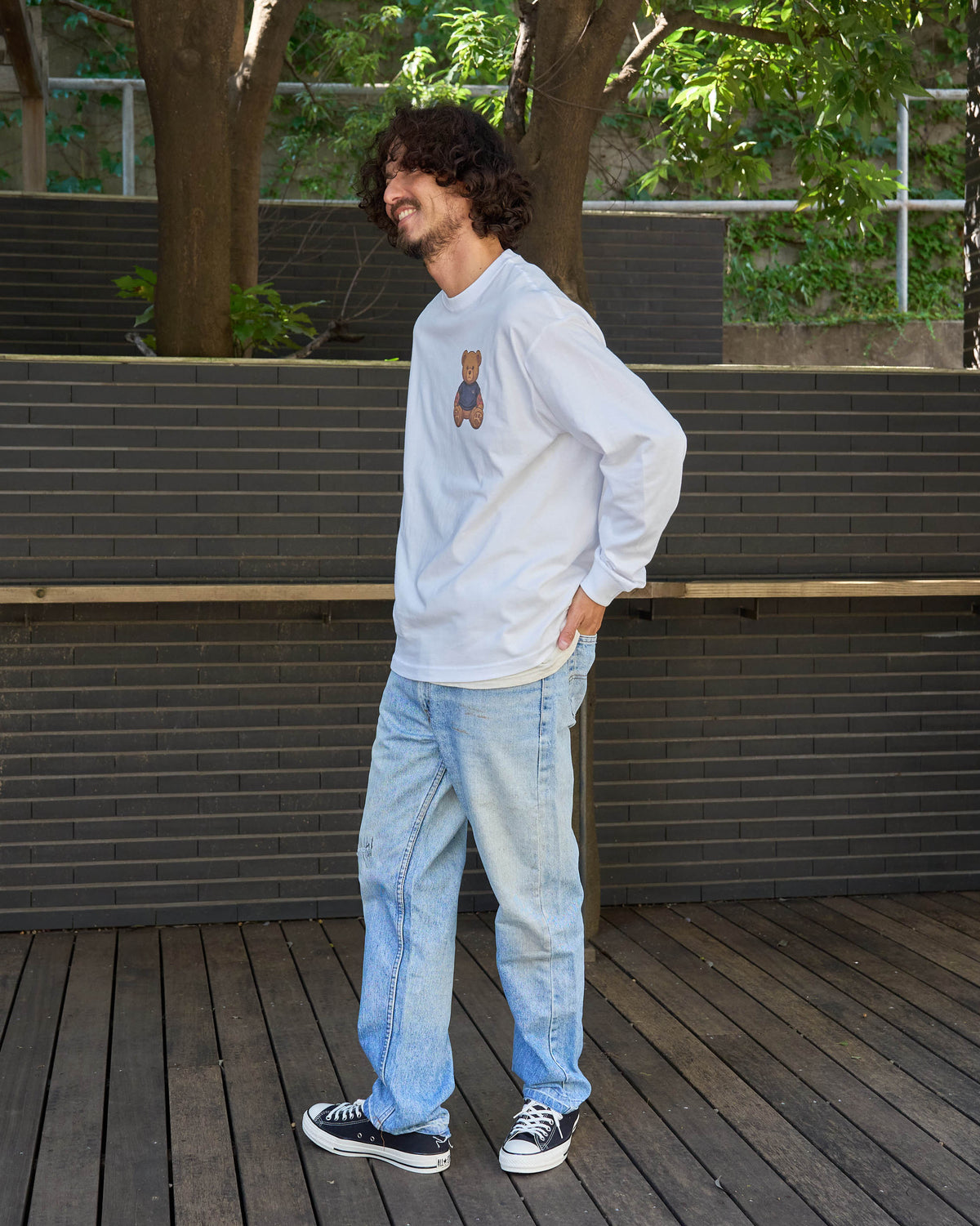 【Bennington(ﾍﾞﾆﾝﾄﾝ）】 プリント ロングスリーブTシャツ