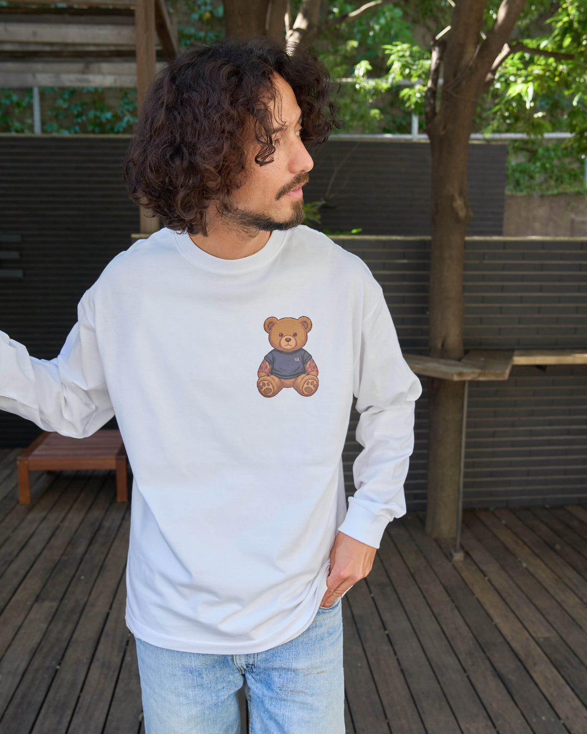 【Bennington(ﾍﾞﾆﾝﾄﾝ）】 プリント ロングスリーブTシャツ