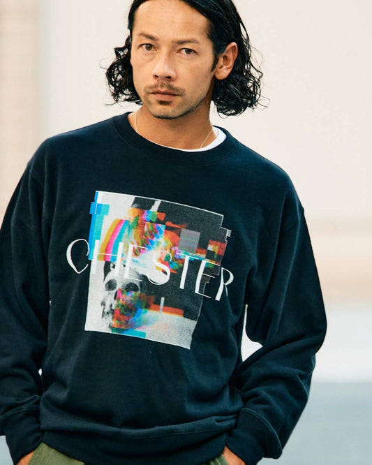 プリント クルーネックスウェット -Liam-【予約販売3月上旬～中旬入荷】